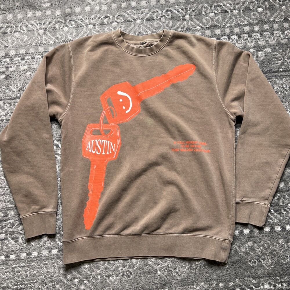 Austin Key Graphic Crewneck Sweatshirt - Brown/Orange